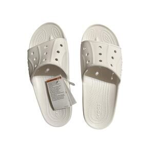 Crocs Baya II Slide Sandals Shoes Mens Size 11 Slip On White Comfort Casual